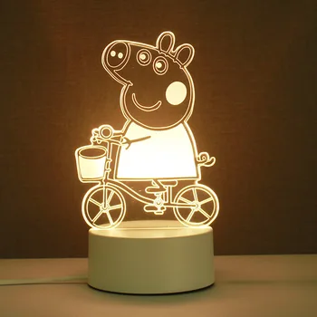 Novinka 3D Night Light 2 Farby LED Svietiace USB Powered Domova, Spálne, Kancelárie