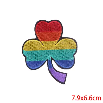 Pulaqi Nové Rainbow Žehlička Na Škvrny Na Oblečení Gay Vyšívané Vlajky Záplaty Pre Ženy Lady Batohy DIY Appliques Dekorácie F