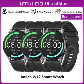 Nové Imilab W12 Smart Hodinky Mužov Tepová frekvencia Obrazovky Monitora Spánku Sledovať Športové Fitness Tracker Smartwatch Pre IOS Android 2ks