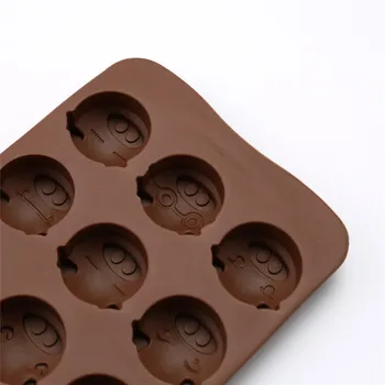15 Otvory Zábavné Ošípaných Tvarované Silikónové Tortu Formovať Čokoládu Formy DIY Fondant Formy Mydlo Candy Fondant Formy Kuchyňa Pečenie Príslušenstvo