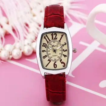 Vysoko kvalitné módne business vysoko kvalitné ženy, luxusné značky ocele kapela quartz hodinky ženy červená klasické luxusné retro hodiny