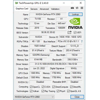 RTX 2060 6 G Grafická Karta NVIDIA GDDR6 192bit PCI Express 3.0 x 16 GPU rtx2060 6GB grafická Karta Stolných Hier