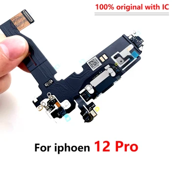 Nový USB Nabíjací Port Nabíjačku Rada Flex Kábel Pre iPhone 12 Pro Max 12 mini Dock Konektor Konektor S Mikrofónom
