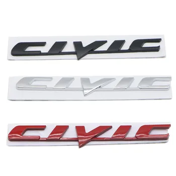 Auto 3D Kovov Samolepky a Nálepky Pre Honda Civic 5. 6. 7. 8. Logo List Auto Zadný Kufor Tele Znak, Odznak Styling Nálepky