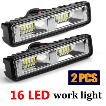 1/2ks 24led Retrofit Lampa 6inch LED Plochý Pracovné Svetlo Spot Lúč Bar Auto, SUV LED OffRoad Jazdy Hmlové Svetlomety