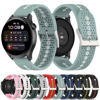 22 mm Silikónové Hodinky Remienok pre Huawei Watch3 GT2 Pro Zápästie band Náramok Smartwatch Príslušenstvo Samsung Galaxy Sledovať 42mm 45MM