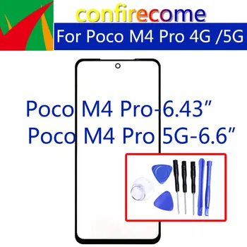 Pre Xiao Poco M4 Pro 4G Dotykový Panel Predný Vonkajšie Sklo Objektívu Pre Xiao Poco M4 Pro 5G LCD Predné Sklo S OCA