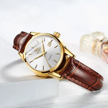 OLEVS dámske Hodinky Luxusné 2021 Nepremokavé Kalendár Podnikanie Žena Quartz náramkové hodinky Módne Oblečenie Dámske Hodinky Montre Femme