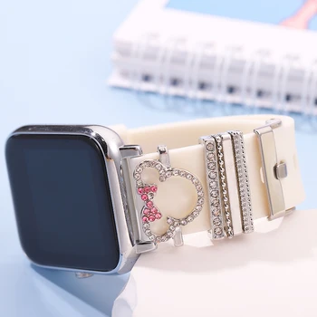 Silikónové Watchband Kúzlo Krúžok Držiaky pre Apple Hodinky Dekoratívne Roztomilý Kreslený Prívesky, Šperky Nechty pre Iwatch Náramok na Zápästie Charms