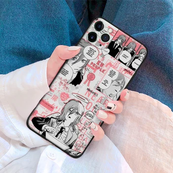 Anjel Diabol Pílou Muž Anime Mäkké Silikónové Sklo Telefón puzdro pre IPhone SE 6 7 8 Plus X Xr Xs 11 12 Mini Pro Max Samsung Redmi