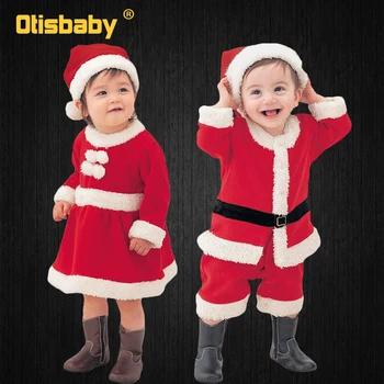1-12 Rokov Zime Deti Vianočné 2021 Chlapci a Dievčatá Vianoce Cosplay Kostým Santa Claus Nový Rok Deti Baby Party Oblečenie Set sa